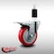 Service Caster 4'' SS Red Poly Swivel 1-3/8'' Expanding Stem Caster Total Lock Brake SCC-SSEXTTL20S414-PPUB-RED-138 - alternate 2